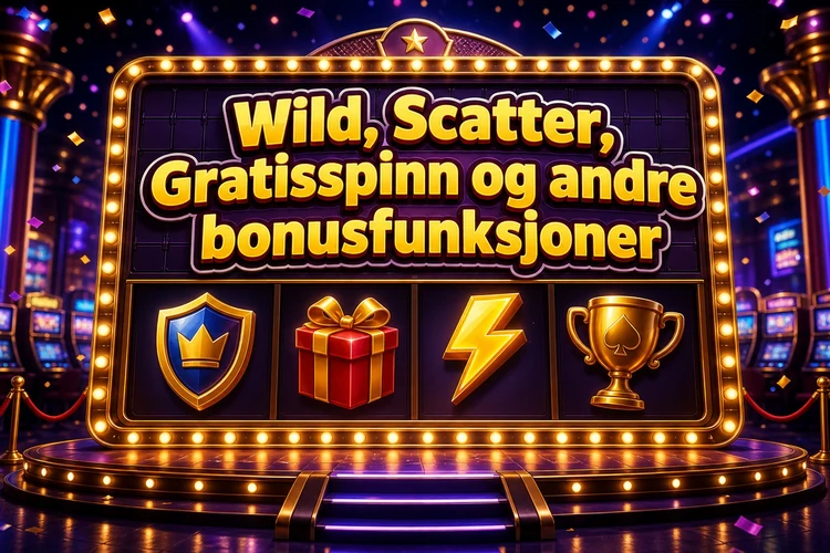 Wild, Scatter, Gratisspinn og andre bonusfunksjoner